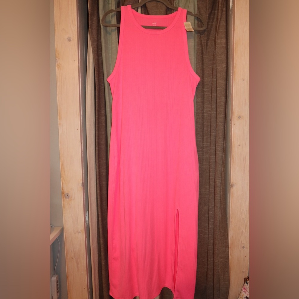 Aerie Vibrant Pink Sleeveless Maxi Dress